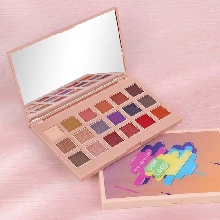 18 Brown Custom Eyeshadow Palette Packaging Private Labeling Create Eyeshadow Palette