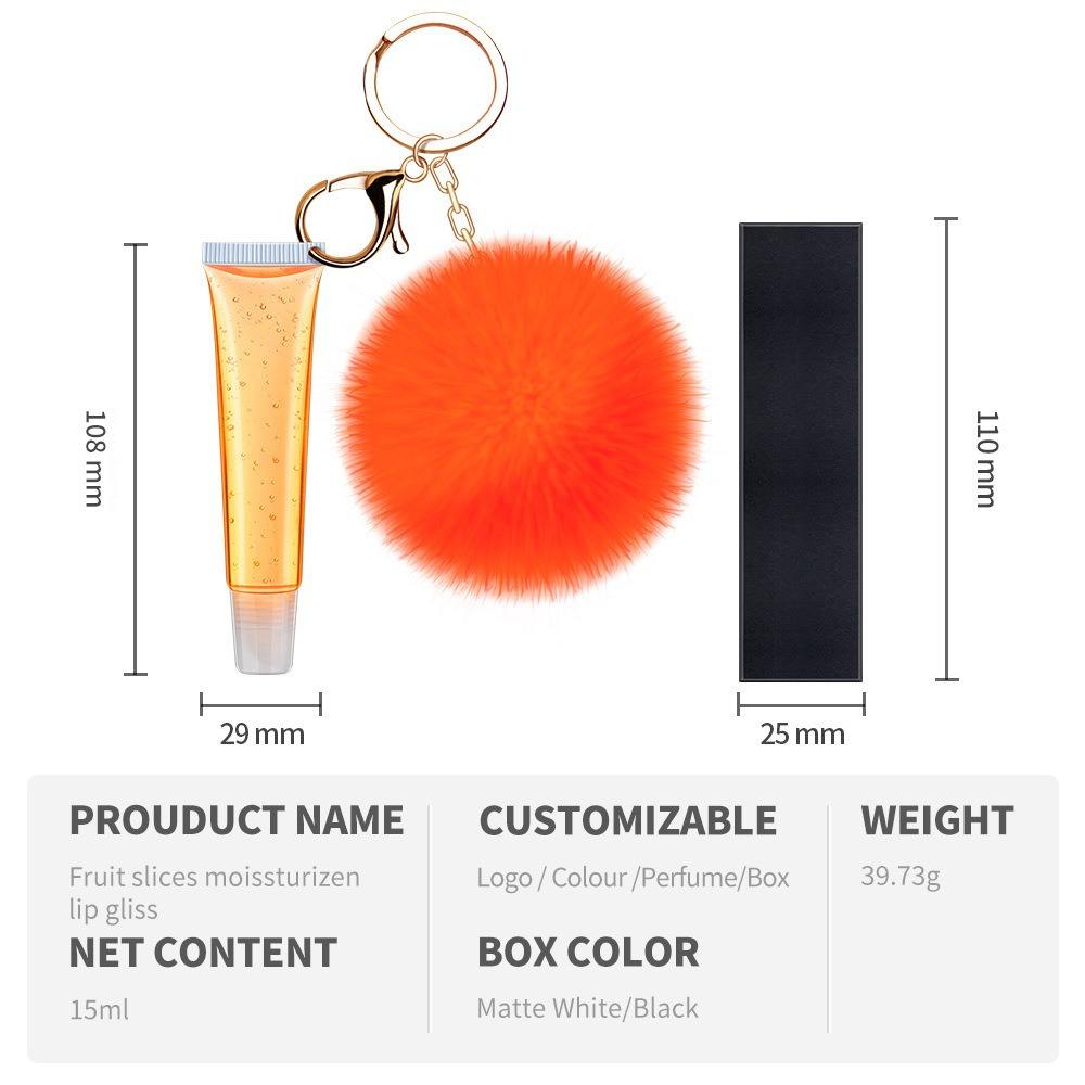 Lip Gloss With Keychain Flavouring Lip Oil Private Label Clear Vegan Pink Plumping Lip Oil