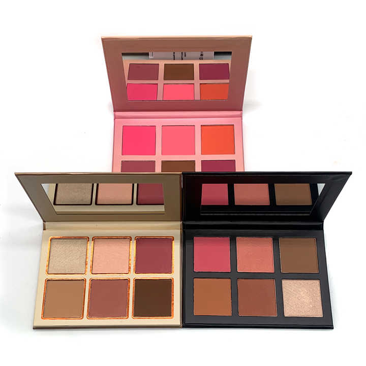 Face Palette Custom Highlighter Contour Rose Blush Packaging Private Label Blush