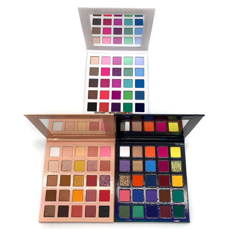 25 square Pan Custom Eyeshadow Palette Packaging Pigmented Eyeshadow Palettes Private Label
